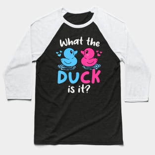 What the ducks is it Baby Gender reveal party baby shower Baseball T-Shirt